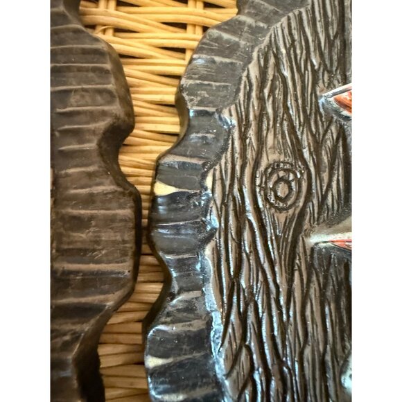 Vintage 70's Retro Boho Mushroom Plaque Wall Hangings - Picture 5 of 11